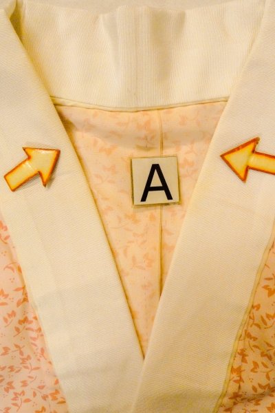 Photo14: P0225X Vintage Japanese kimono Pale Pink JUBAN undergarment for women / Synthetic. Flower (Grade B) (14)