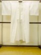 Photo1: P0225Y Vintage Japanese kimono White JUBAN undergarment for women / Linen. Camellia (Grade C) (1)