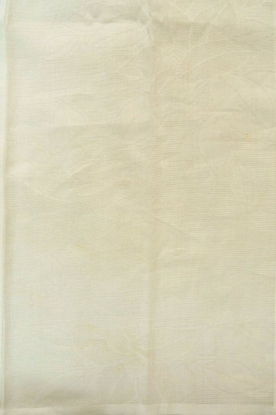 Photo4: P0225Y Vintage Japanese kimono White JUBAN undergarment for women / Linen. Camellia (Grade C) (4)
