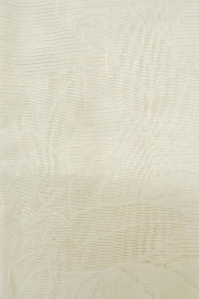 Photo5: P0225Y Vintage Japanese kimono White JUBAN undergarment for women / Linen. Camellia (Grade C) (5)