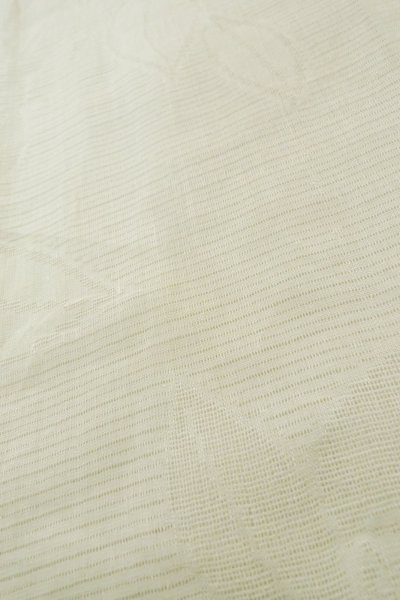 Photo9: P0225Y Vintage Japanese kimono White JUBAN undergarment for women / Linen. Camellia (Grade C) (9)