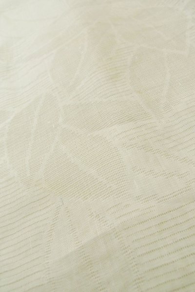 Photo10: P0225Y Vintage Japanese kimono White JUBAN undergarment for women / Linen. Camellia (Grade C) (10)