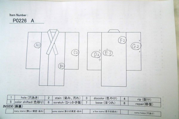 Photo11: P0226A Vintage Japanese kimono White JUBAN undergarment for women / Silk. (Grade C) (11)