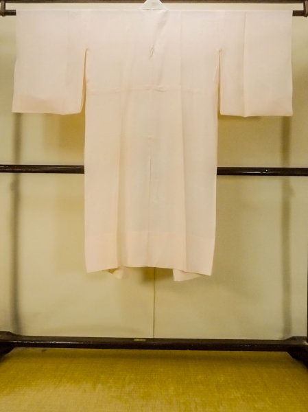 Photo2: P0226B Vintage Japanese kimono Pale Pink JUBAN undergarment for women / Silk. MOMIJI maple leaf (Grade C) (2)