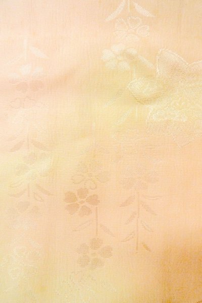 Photo7: P0226C Vintage Japanese kimono Pale Pink JUBAN undergarment for women / Silk. MOMIJI maple leaf (Grade C) (7)