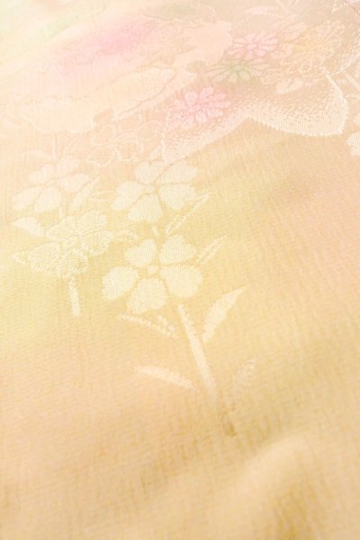 Photo8: P0226C Vintage Japanese kimono Pale Pink JUBAN undergarment for women / Silk. MOMIJI maple leaf (Grade C) (8)