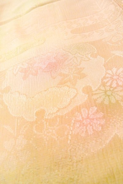 Photo9: P0226C Vintage Japanese kimono Pale Pink JUBAN undergarment for women / Silk. MOMIJI maple leaf (Grade C) (9)