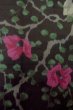 Photo6: Mint P0312A Antique Japanese kimono Black HAORI short jacket for women / Silk. Camellia (Grade A) (6)