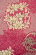 Photo5: P0312B Antique Japanese kimono Pink HAORI short jacket for women / Silk. Flower circle (Grade B) (5)