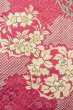 Photo6: P0312B Antique Japanese kimono Pink HAORI short jacket for women / Silk. Flower circle (Grade B) (6)