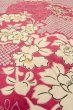 Photo10: P0312B Antique Japanese kimono Pink HAORI short jacket for women / Silk. Flower circle (Grade B) (10)