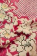 Photo11: P0312B Antique Japanese kimono Pink HAORI short jacket for women / Silk. Flower circle (Grade B) (11)