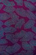 Photo7: P0312C Antique Japanese kimono Dark Purple HAORI short jacket for women / Silk. MOMIJI maple leaf (7)