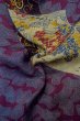 Photo12: P0312C Antique Japanese kimono Dark Purple HAORI short jacket for women / Silk. MOMIJI maple leaf (12)
