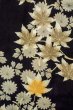 Photo3: P0312D Antique Japanese kimono Black HAORI short jacket for women / Silk. Chrysanthemum, More damages (Grade C) (3)