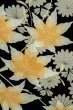 Photo5: P0312D Antique Japanese kimono Black HAORI short jacket for women / Silk. Chrysanthemum, More damages (Grade C) (5)