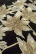 Photo9: P0312D Antique Japanese kimono Black HAORI short jacket for women / Silk. Chrysanthemum, More damages (Grade C) (9)