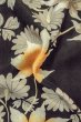 Photo11: P0312D Antique Japanese kimono Black HAORI short jacket for women / Silk. Chrysanthemum, More damages (Grade C) (11)