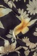 Photo12: P0312D Antique Japanese kimono Black HAORI short jacket for women / Silk. Chrysanthemum, More damages (Grade C) (12)