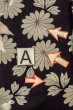 Photo14: P0312D Antique Japanese kimono Black HAORI short jacket for women / Silk. Chrysanthemum, More damages (Grade C) (14)