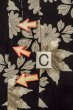 Photo16: P0312D Antique Japanese kimono Black HAORI short jacket for women / Silk. Chrysanthemum, More damages (Grade C) (16)