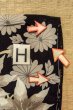 Photo21: P0312D Antique Japanese kimono Black HAORI short jacket for women / Silk. Chrysanthemum, More damages (Grade C) (21)