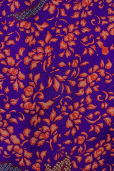 Photo7: P0312E Antique Japanese kimono Vivid Purple HAORI short jacket for women / Silk. Rose (Grade C) (7)