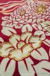 Photo10: P0312F Antique Japanese kimono Dark Red HAORI short jacket for women / Silk. Chrysanthemum (Grade B) (10)