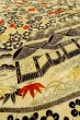Photo10: P0312H Antique Japanese kimono Ivory HAORI short jacket for women / Silk. MOMIJI maple leaf (Grade C) (10)