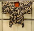 Photo1: P0312J Antique Japanese kimono Black HAORI short jacket for women / Silk. Chrysanthemum (Grade C) (1)