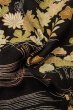 Photo11: P0312J Antique Japanese kimono Black HAORI short jacket for women / Silk. Chrysanthemum (Grade C) (11)