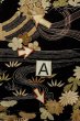 Photo14: P0312J Antique Japanese kimono Black HAORI short jacket for women / Silk. Chrysanthemum (Grade C) (14)