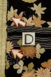 Photo17: P0312J Antique Japanese kimono Black HAORI short jacket for women / Silk. Chrysanthemum (Grade C) (17)