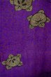 Photo3: P0312K Antique Japanese kimono Vivid Purple HAORI short jacket for women / Silk. TACHIBANA orange (Grade B) (3)