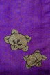 Photo4: P0312K Antique Japanese kimono Vivid Purple HAORI short jacket for women / Silk. TACHIBANA orange (Grade B) (4)