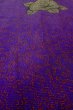 Photo10: P0312K Antique Japanese kimono Vivid Purple HAORI short jacket for women / Silk. TACHIBANA orange (Grade B) (10)