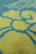 Photo9: P0312L Antique Japanese kimono Dark Light Blue HAORI short jacket for women / Silk. Flower (Grade C) (9)