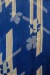 Photo3: P0312M Antique Japanese kimono Blue HAORI short jacket for women / Silk. MOMIJI maple leaf (Grade B) (3)