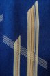 Photo7: P0312M Antique Japanese kimono Blue HAORI short jacket for women / Silk. MOMIJI maple leaf (Grade B) (7)