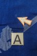 Photo14: P0312M Antique Japanese kimono Blue HAORI short jacket for women / Silk. MOMIJI maple leaf (Grade B) (14)