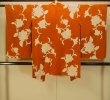 Photo2: P0312N Antique Japanese kimono Reddish Orange HAORI short jacket for women / Silk. Chinese flower (Grade C) (2)