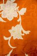 Photo3: P0312N Antique Japanese kimono Reddish Orange HAORI short jacket for women / Silk. Chinese flower (Grade C) (3)