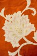 Photo5: P0312N Antique Japanese kimono Reddish Orange HAORI short jacket for women / Silk. Chinese flower (Grade C) (5)