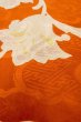 Photo10: P0312N Antique Japanese kimono Reddish Orange HAORI short jacket for women / Silk. Chinese flower (Grade C) (10)