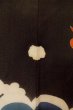 Photo5: P0312O Antique Japanese kimono Black FURISODE long-sleeved for women / Silk. UME plum bloom (Grade C) (5)