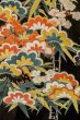 Photo6: P0312O Antique Japanese kimono Black FURISODE long-sleeved for women / Silk. UME plum bloom (Grade C) (6)