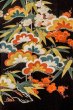 Photo7: P0312O Antique Japanese kimono Black FURISODE long-sleeved for women / Silk. UME plum bloom (Grade C) (7)