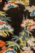 Photo8: P0312O Antique Japanese kimono Black FURISODE long-sleeved for women / Silk. UME plum bloom (Grade C) (8)