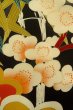 Photo15: P0312O Antique Japanese kimono Black FURISODE long-sleeved for women / Silk. UME plum bloom (Grade C) (15)