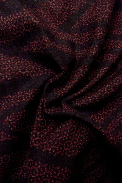 Photo11: Mint P0408A Vintage Japanese kimono Black TSUMUGI pongee for women / Silk. Tortoise-shell pattern(Hexagonal pattern) (Grade A) (11)